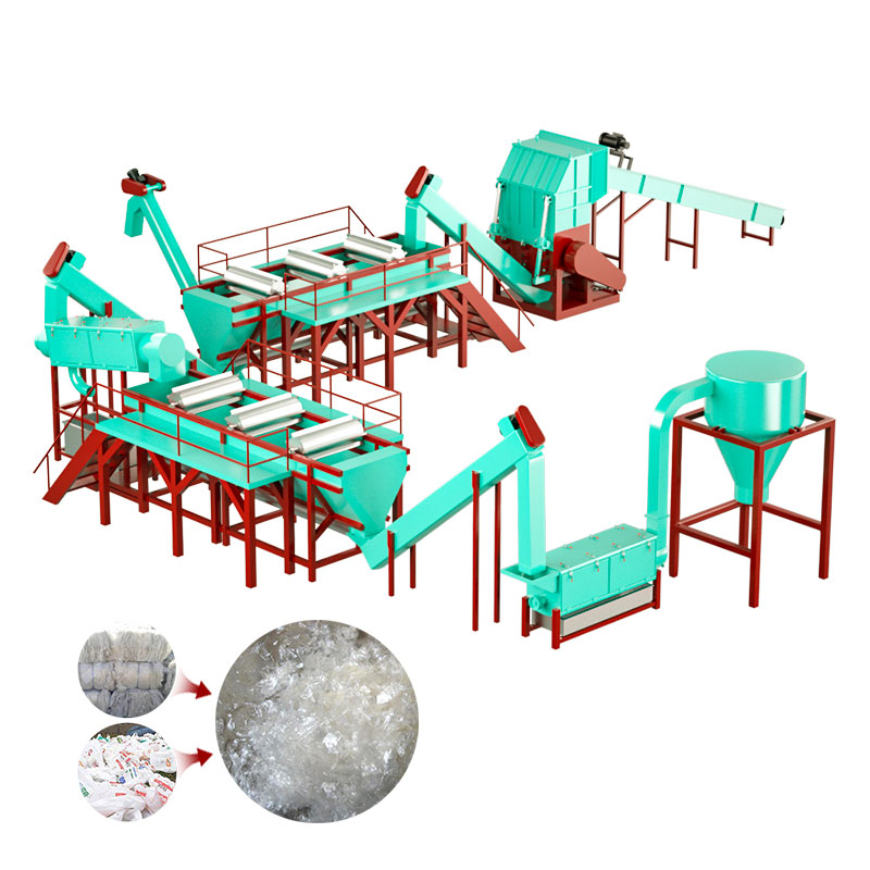 pp woven bag recycling machine