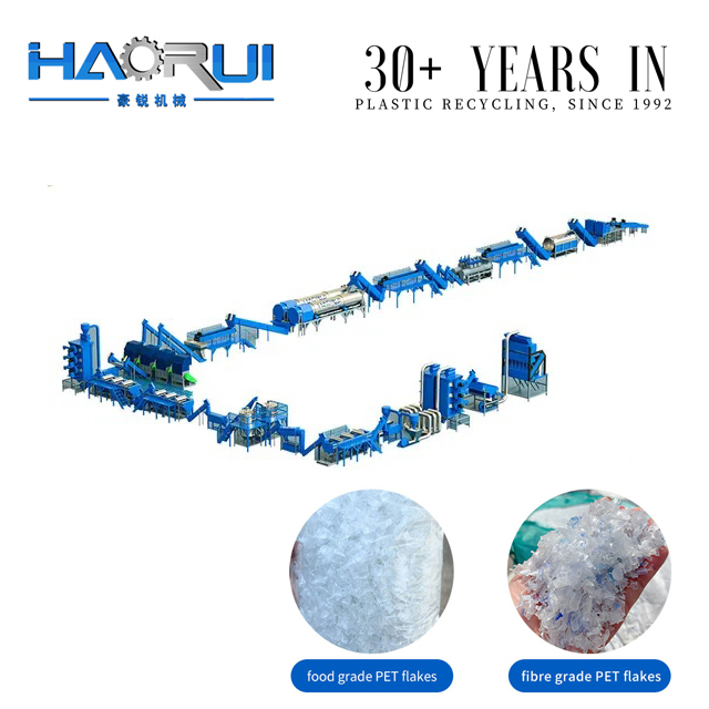 Long Service Life 3000kg/h Food Grade B2b PET Bottle Washing Recycling Line