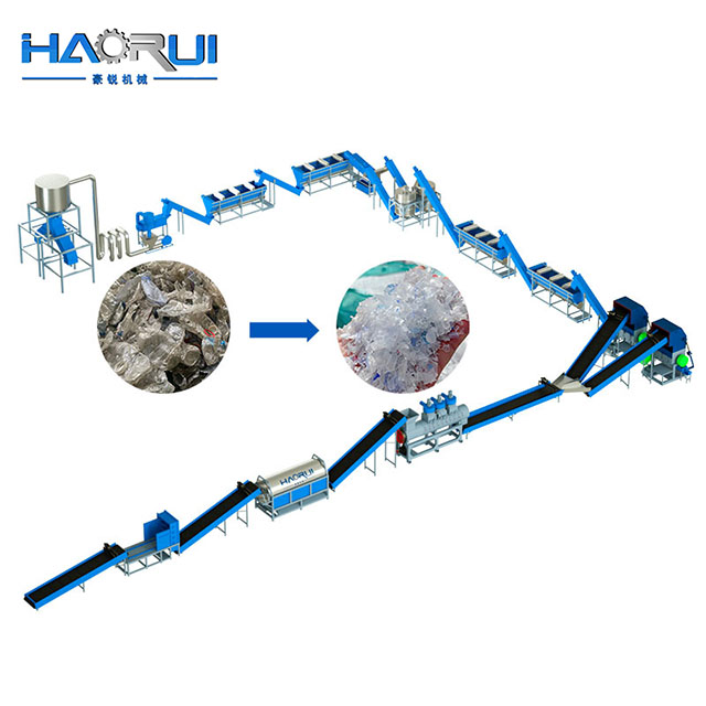 Competive Price 500-5000kg/h Sheet Grade PET Bottle Recycling Machine in Plastic Processing Plant