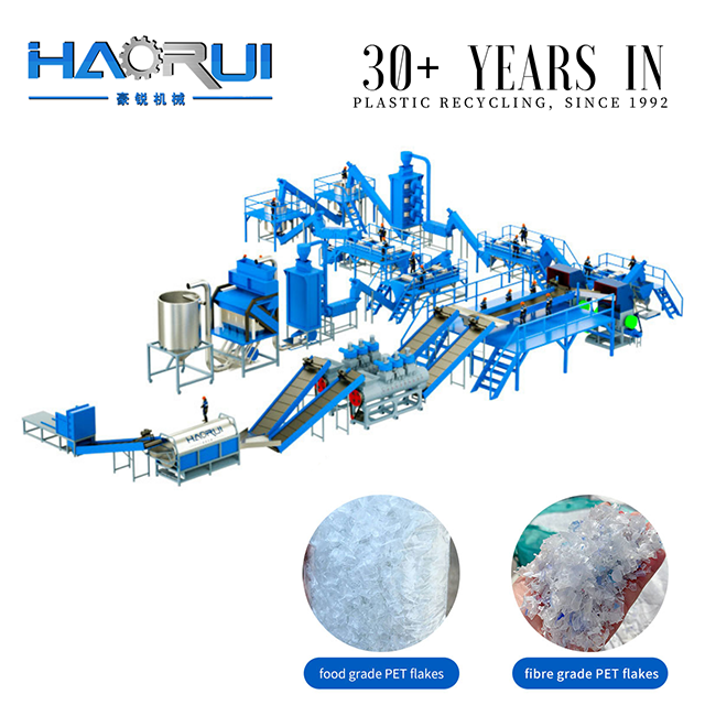 Γραμμή ανακύκλωσης πλυσίματος φιαλών PET ποιότητας τροφίμων