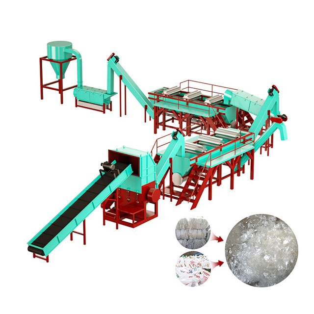 500 pp pe plastic bottle recycling machine