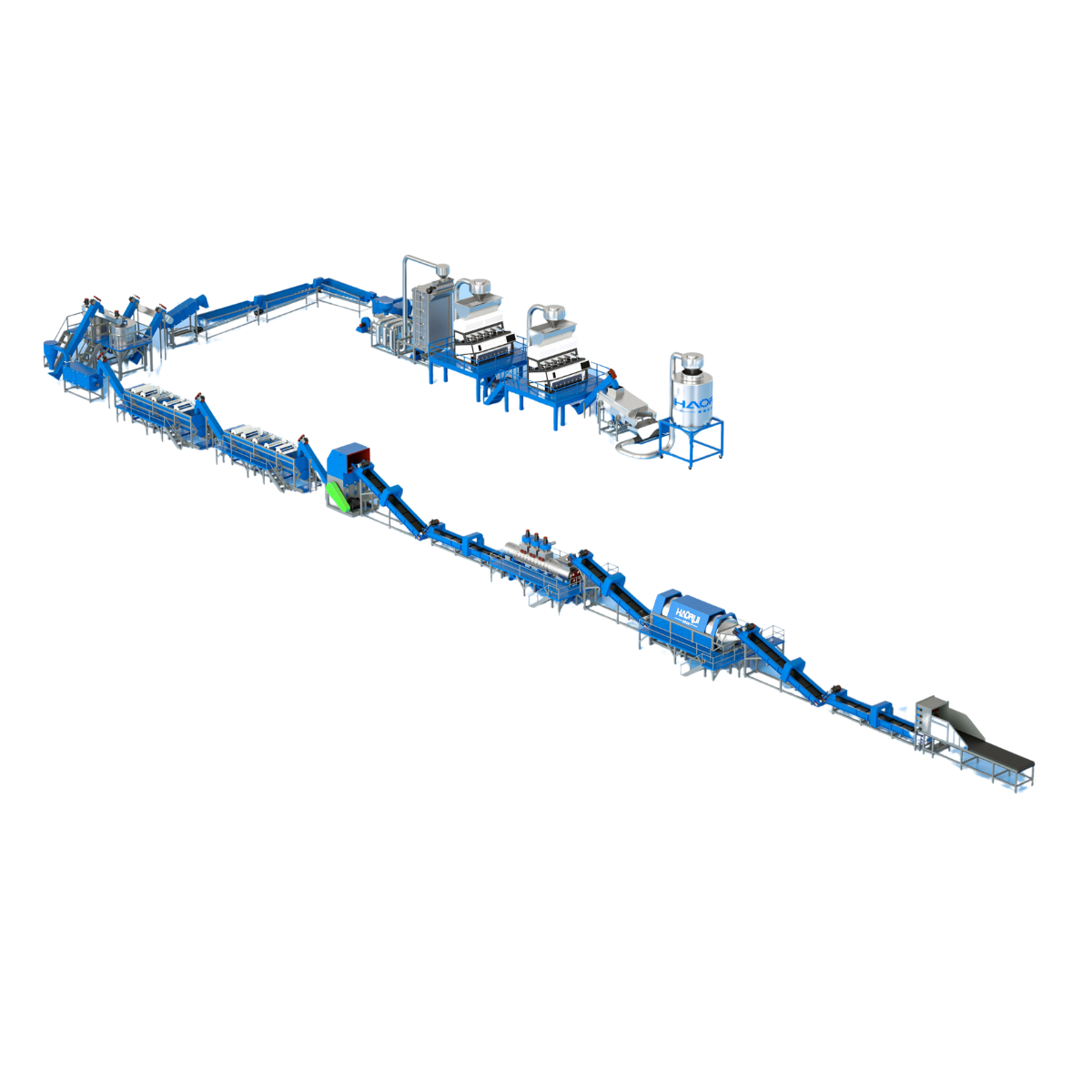 PP PE plastic bottle recycling machine